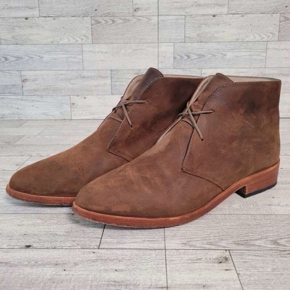 Women's Nisolo Handmade Brown Leather Lace Up Chukka Boots Size 7 - Picture 3 of 10